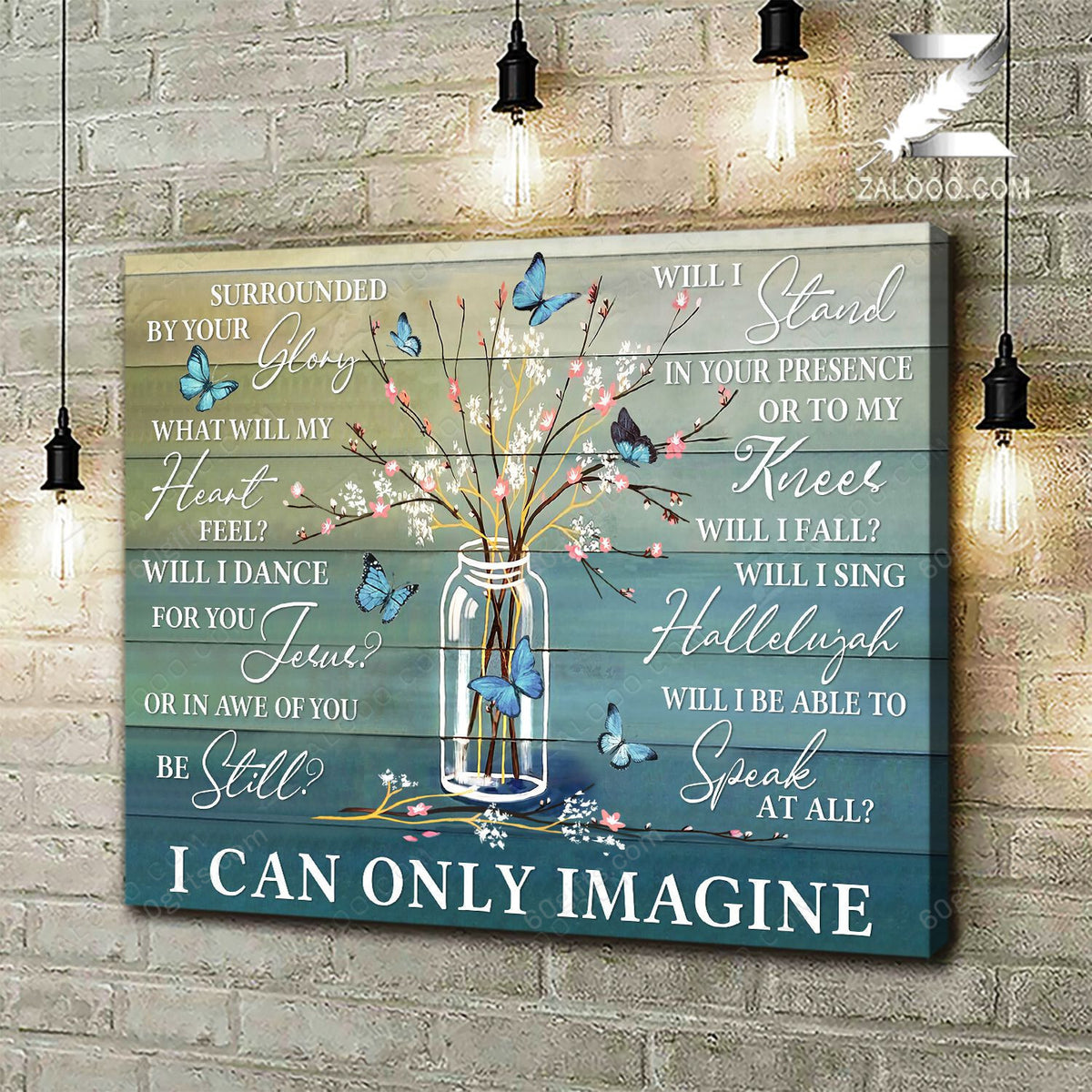 Personalized Name Housewarming Gifts Surrounded By Your Glory Butterfly Customized Memorial Decor Canvas Print