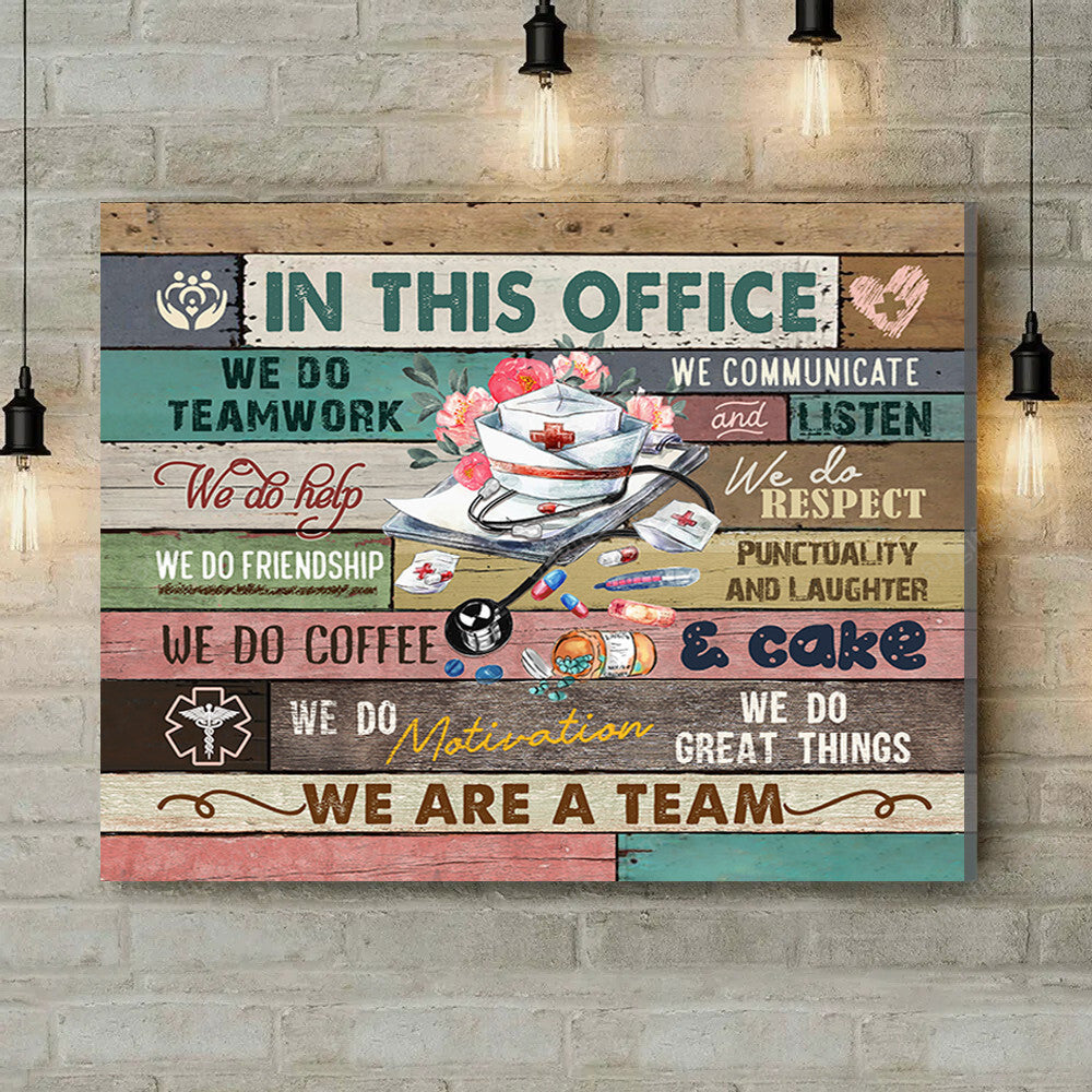 Office Sign, Office Desk Decor, Office Space Sign, Coworker Gift In This Office Nurse Canvas Print Office Decor