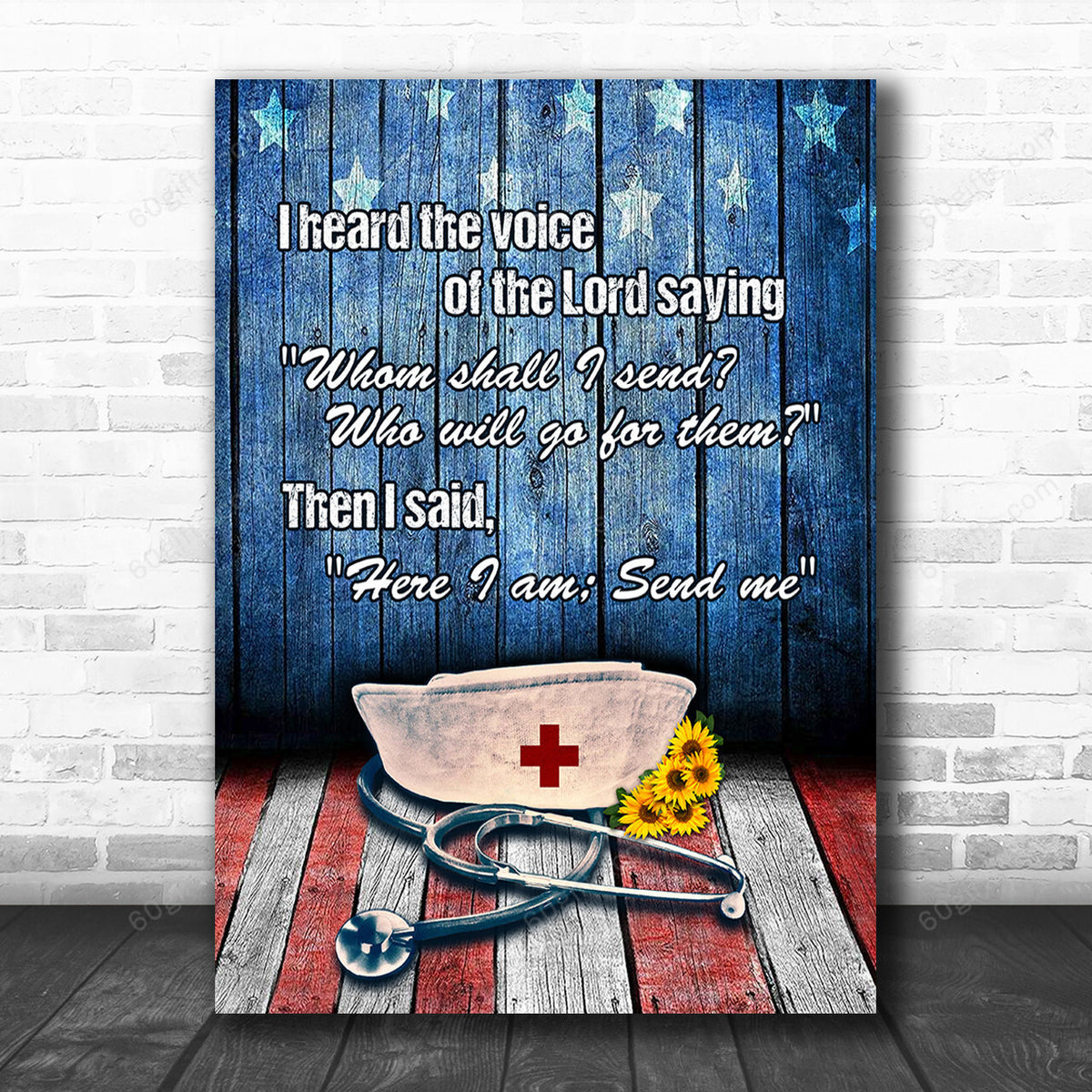 Office Sign, Office Desk Decor, Office Space Sign, Coworker Gift Nurse Here I Am Canvas Print Office Decor