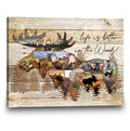 Customized Moose Hunting Photo Collage Canvas Birthday Gift, Family Gift Ideas Personalized Canvas Print Frames