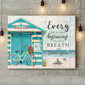 Inspirational & Motivational Housewarming Gift Everyday Is Turtle Canvas Print Coastal Decor