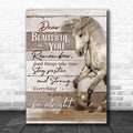 Inspirational & Motivational Housewarming Gift Dear Beautiful You Horse Canvas Print Farmhouse Decor