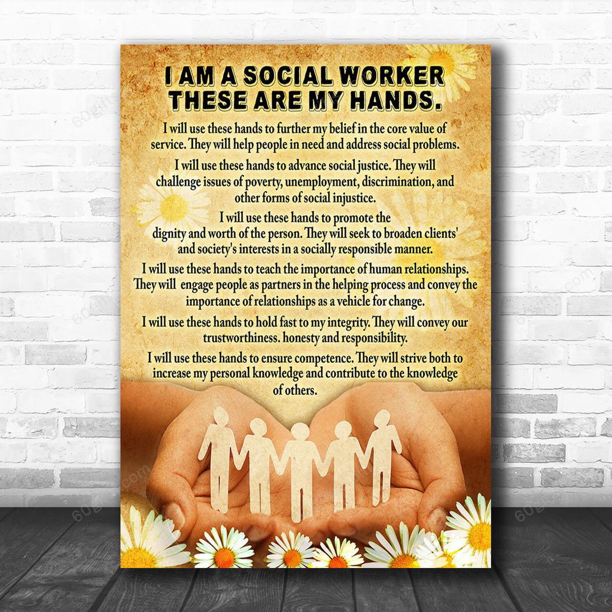 Office Sign, Office Desk Decor, Office Space Sign, Coworker Gift I Am A Social Worker Canvas Print Office Decor
