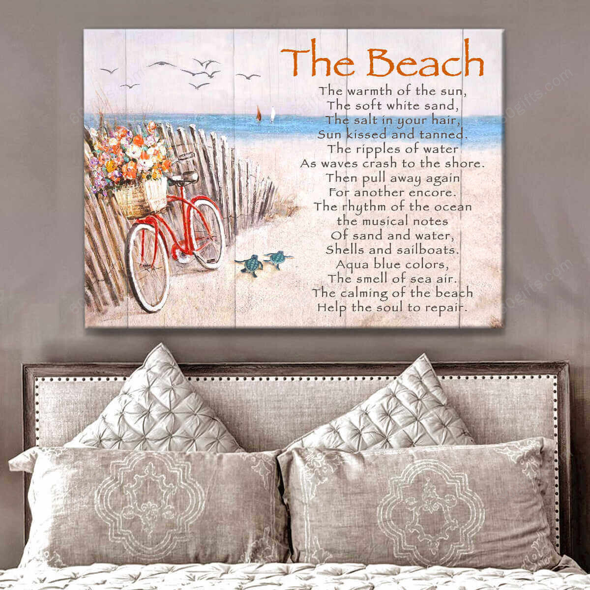 Housewarming Gifts Coastal Decor The Beach Turtle Canvas Print Frames