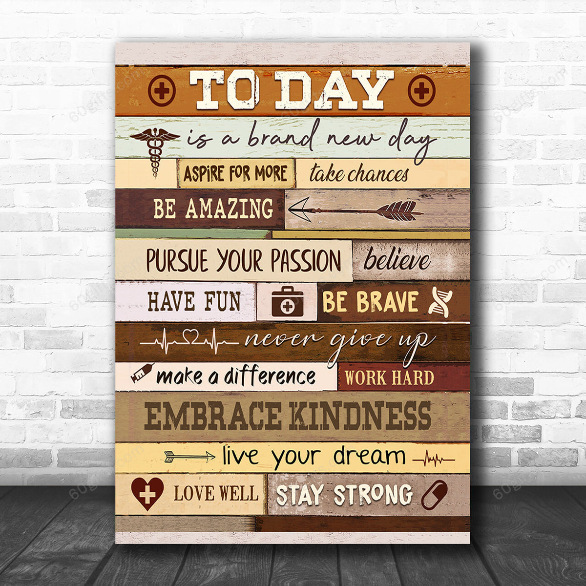 Office Sign, Office Desk Decor, Office Space Sign, Coworker Gift Stay Strong Nurse Canvas Print Office Decor