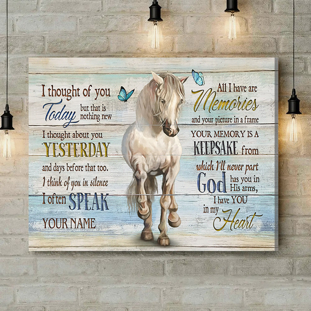 Inspirational & Motivational Housewarming Gift I Thought Horse Canvas Print Farmhouse Decor