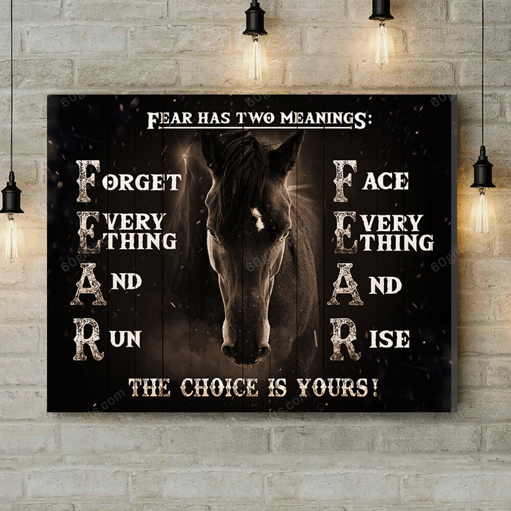 Inspirational & Motivational Housewarming Gift The Choice Is Yours Horse Canvas Print Farmhouse Decor