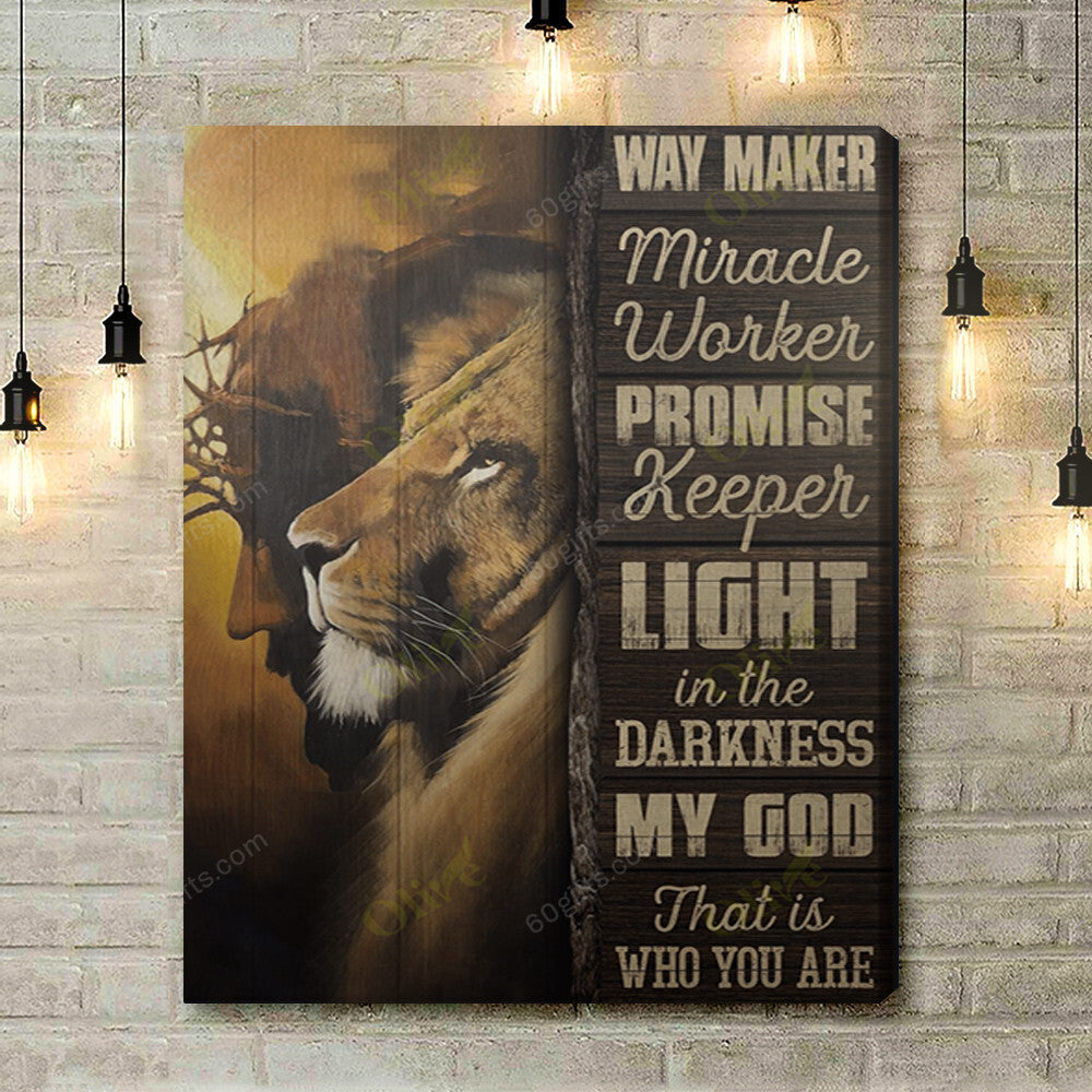 Housewarming Gifts Christian Decor God Is My Light Canvas Print Frames