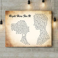 112 Right Here For U Man Lady Couple Song Lyric Art Print Canvas Print Frames