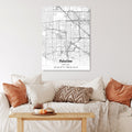 Palatine City Map Print, Palatine Illinois Map Poster, USA City Street Map, Map of Palatine, Modern City Map, Palatine Anniversary Gift