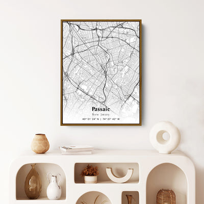 Passaic City Map Print, Passaic New Jersey Map Poster, USA City Street Map, Map of Passaic, Modern City Map, Passaic Anniversary Map Gift