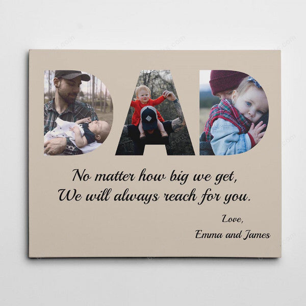 Personalized Photo Father's Day Gifts Customized Canvas Print Frames