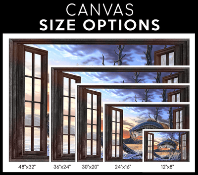 Fishing Bass Jumping Window Canvas Print Frames Canvas Print Frames Painting