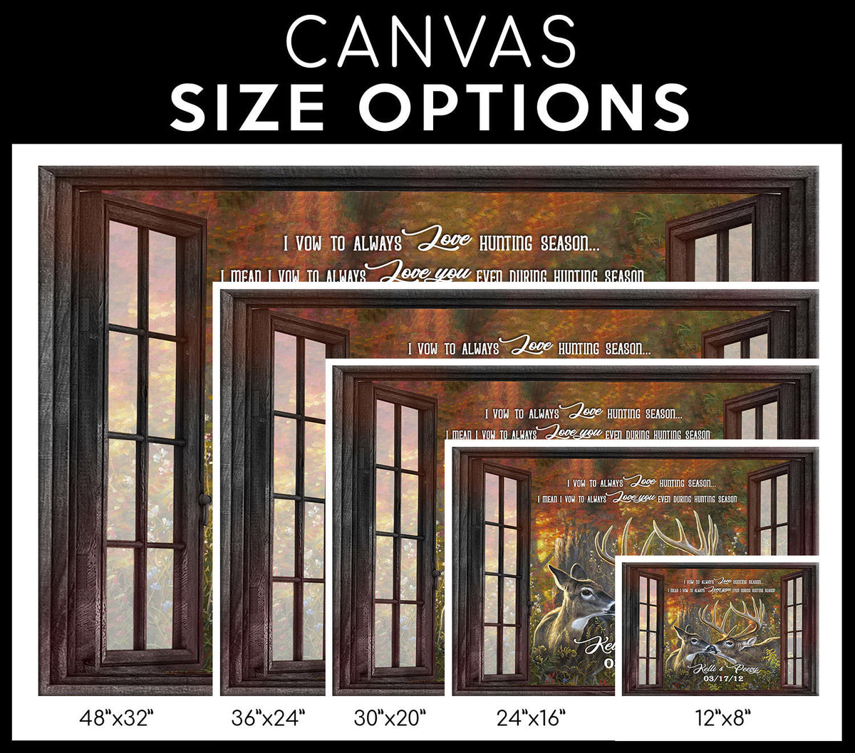 Personalized Hunting Couple Hunting Deer Canvas Print Frames Canvas Print Frames Painting