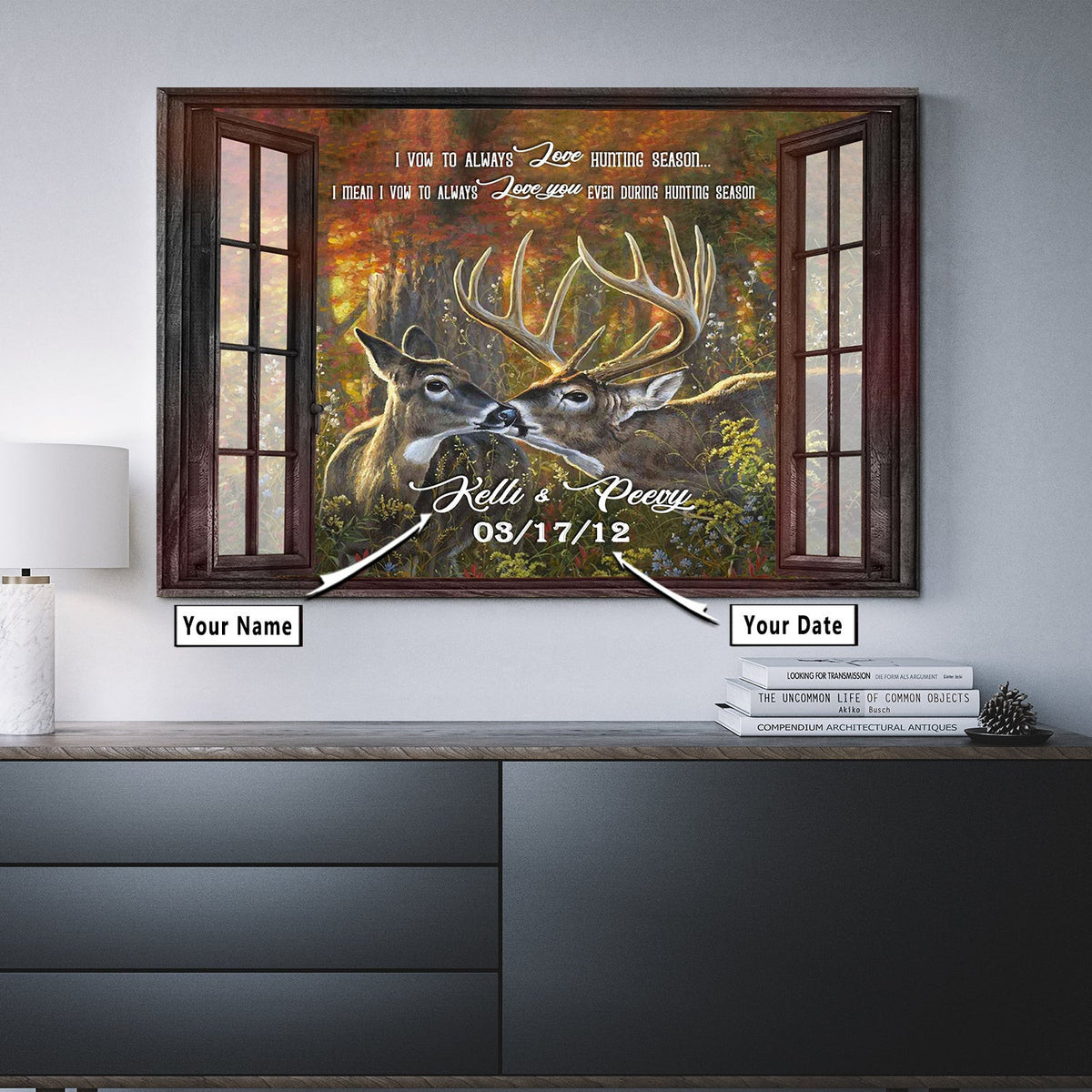 Personalized Hunting Couple Hunting Deer Canvas Print Frames Canvas Print Frames Painting