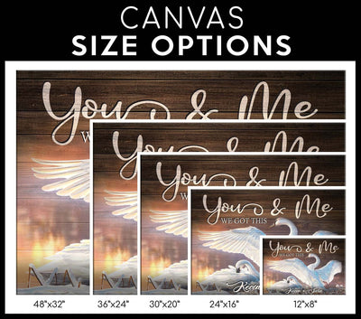 Personalized Trumpeter Swan Couple Lovers Canvas Print Frames Canvas Print Frames Painting