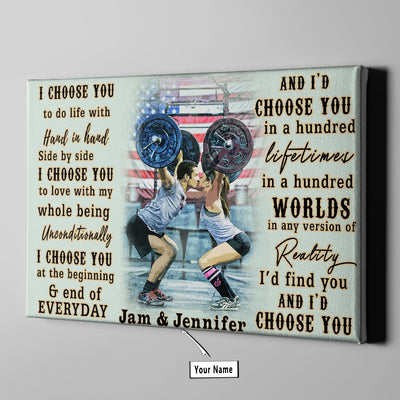Personalized Home Gym Decor Couple Quotes Canvas Print Frames Art