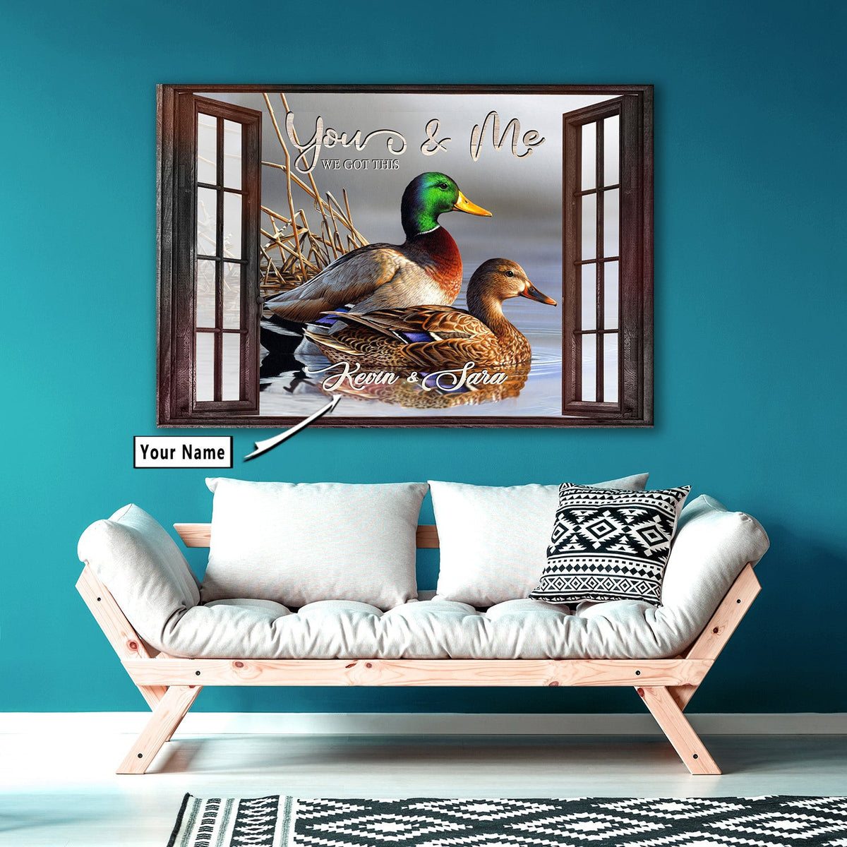 Personalized Hunting Couple Duck Hunting Canvas Print Frames Canvas Print Frames Painting