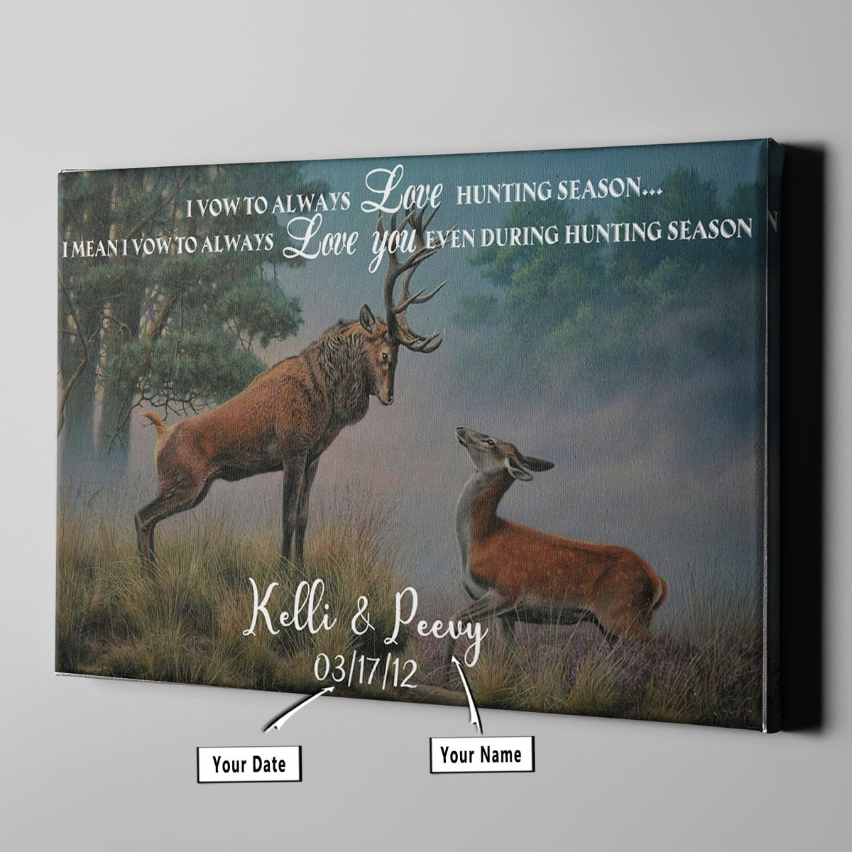 Personalized Hunting Couple Canvas Print Frames Canvas Print Frames Painting