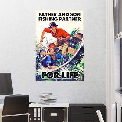 Fishing Partners For Life Canvas Print Frames Canvas Print Frames Gift For Dad