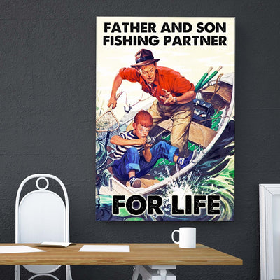 Fishing Partners For Life Canvas Print Frames Canvas Print Frames Gift For Dad