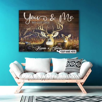 Deer Couple Hunting Deer Lovers Canvas Print Frames Canvas Print Frames Painting