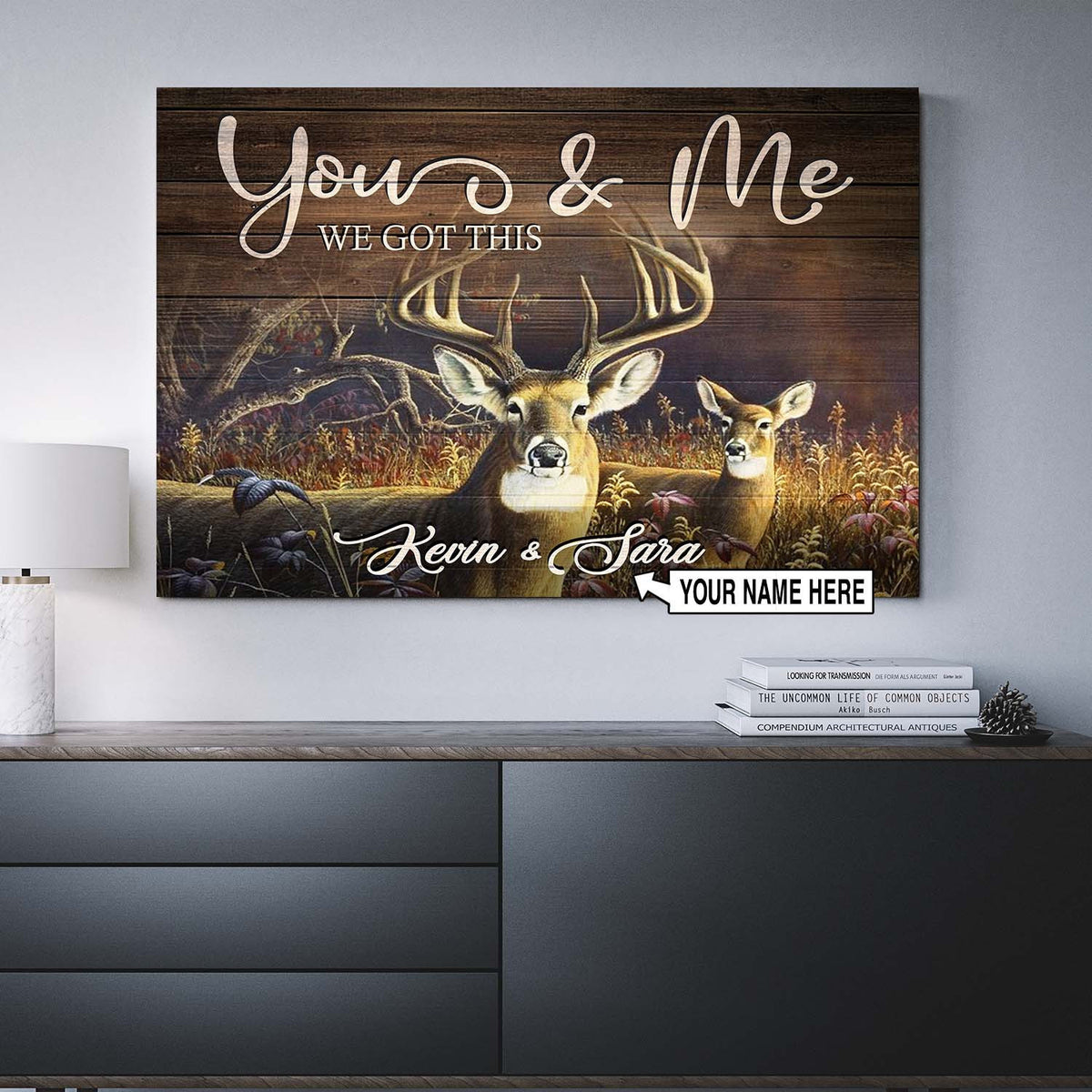 Deer Couple Hunting Deer Lovers Canvas Print Frames Canvas Print Frames Painting