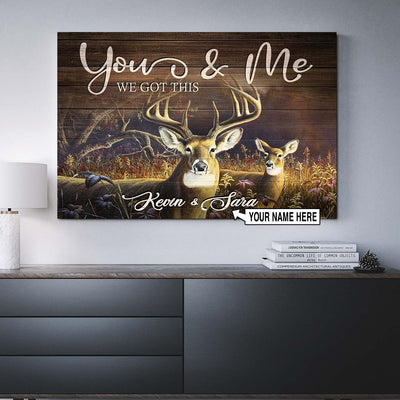 Deer Couple Hunting Deer Lovers Canvas Print Frames Canvas Print Frames Painting