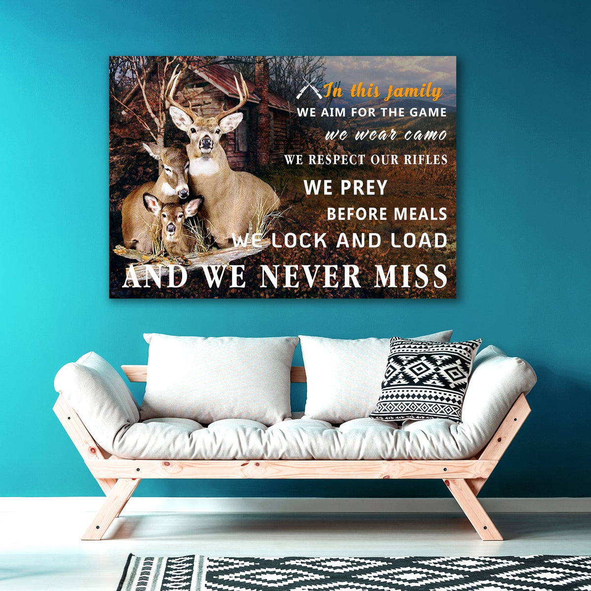 Hunitng Family Deer Gift For Family Canvas Print Frames Canvas Print Frames Painting