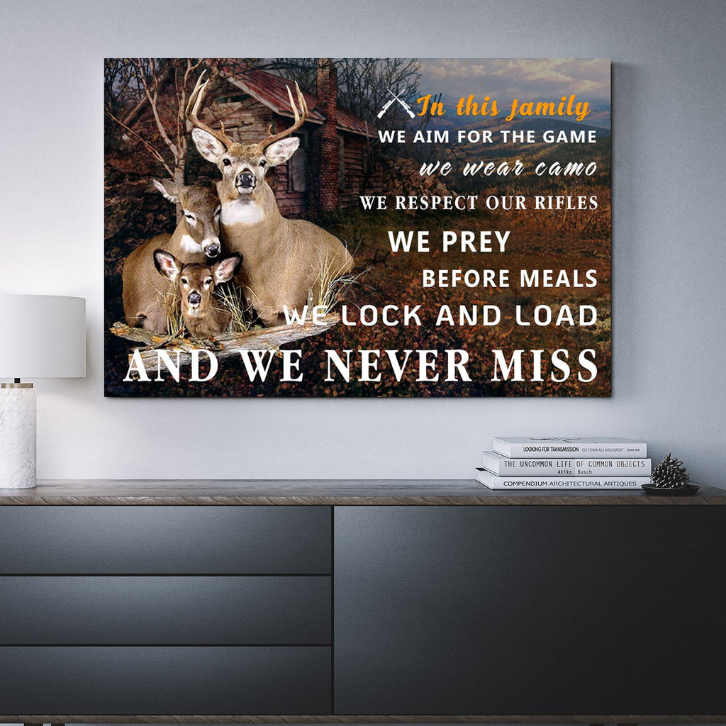 Hunitng Family Deer Gift For Family Canvas Print Frames Canvas Print Frames Painting