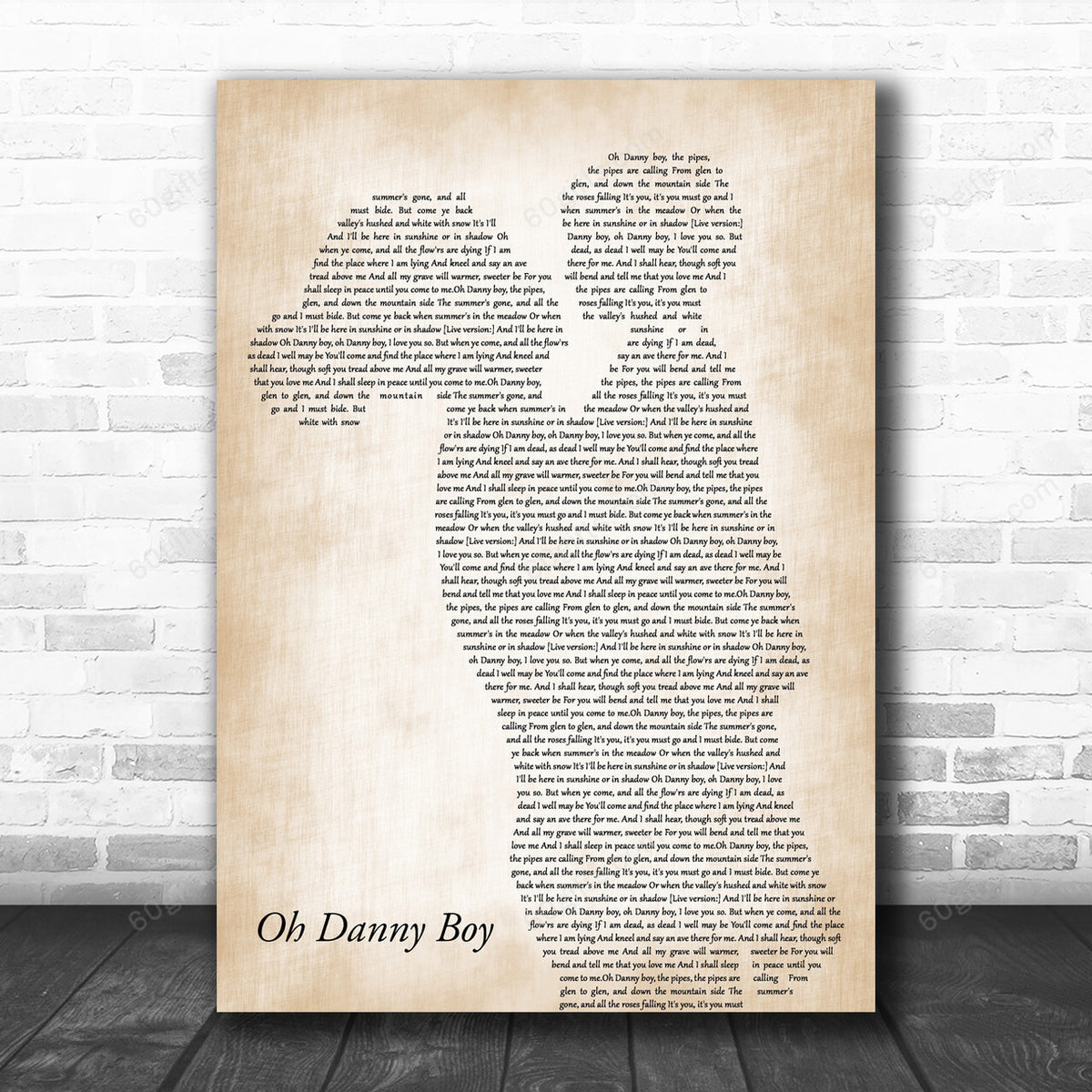 Celtic Woman Danny Boy Mother & Child Decorative Gift Song Lyric Art Print Canvas Print Frames