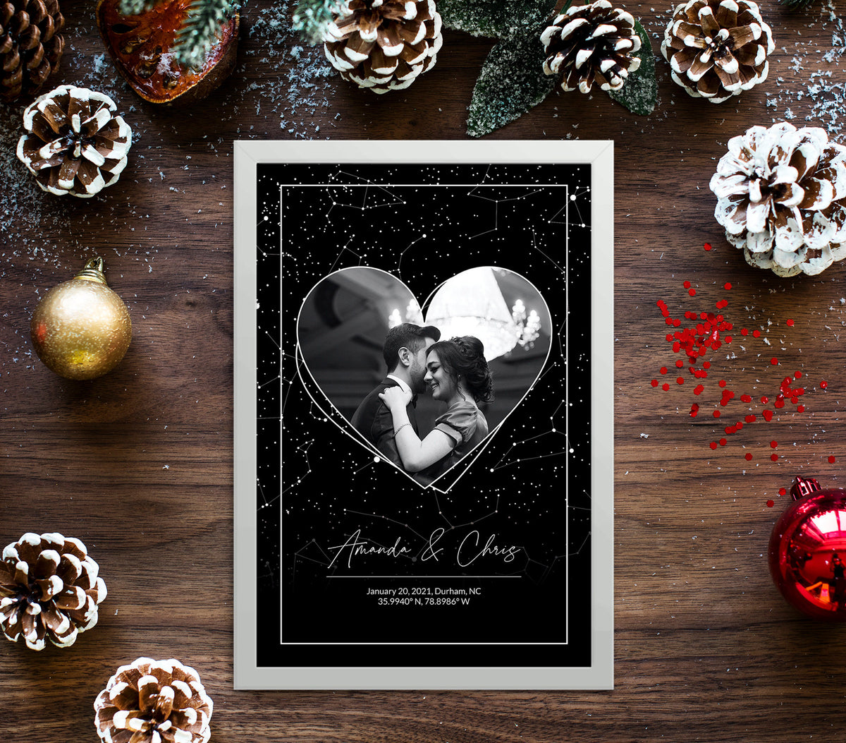 Aeticon Canvas Night Sky Print, Custom Star Map, Photo Print, Wedding Gift, Constellation, Wedding Anniversary Gift, Personalized Gift, Engagement Gift