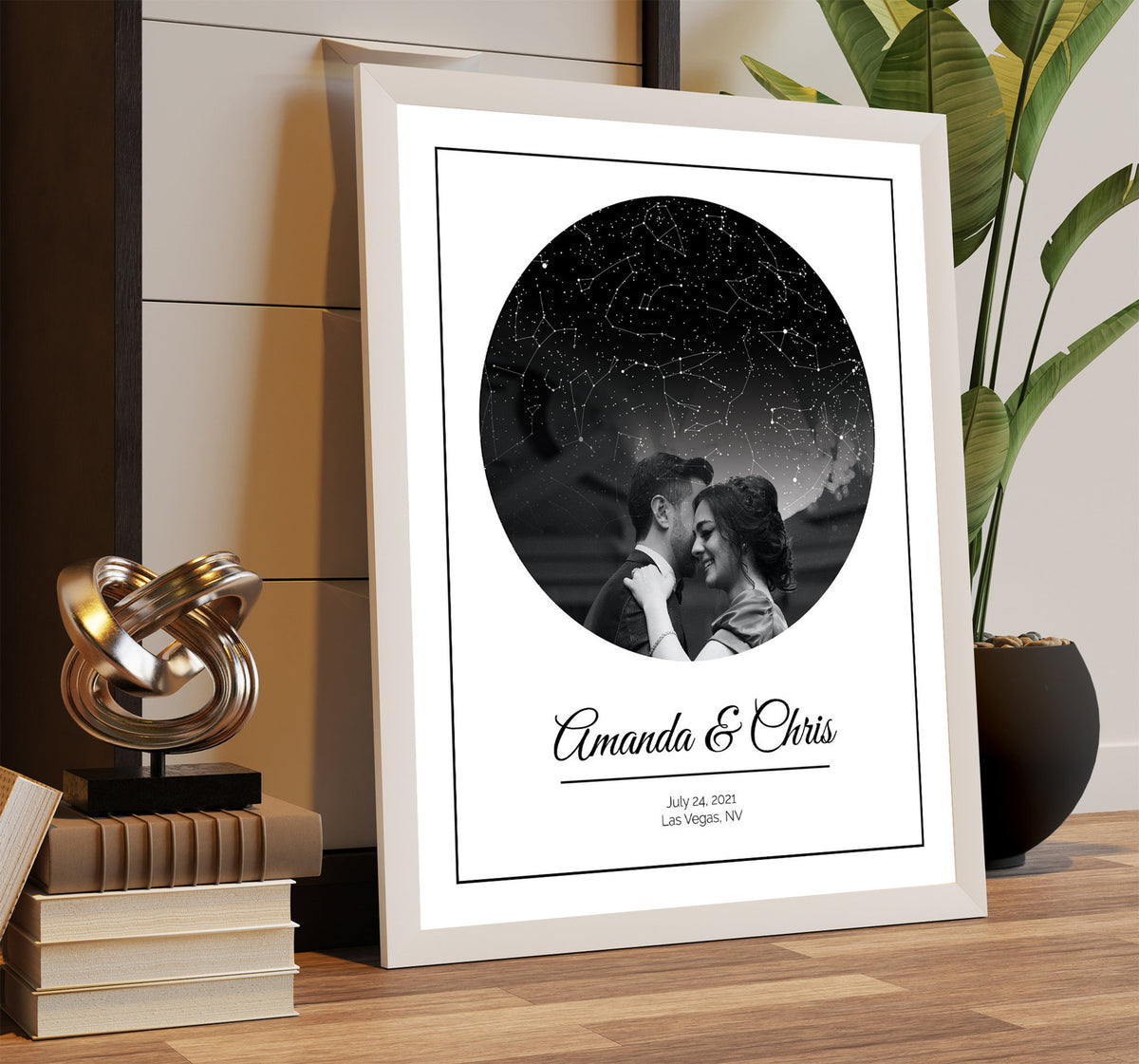 Aeticon Canvas Night Sky Print, Custom Star Map, Photo Print, Wedding Gift, Constellation, Wedding Anniversary Gift, Personalized Gift, Engagement Gift