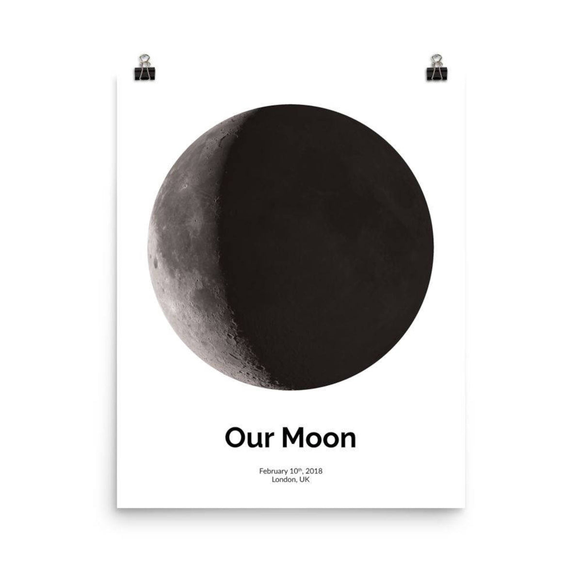 Aeticon Canvas Second Anniversary Gift, 2nd Anniversary Present, Cotton Anniversary Gift, Wedding Anniversary Gift, For Wife, For Husband, For Couple, Moon