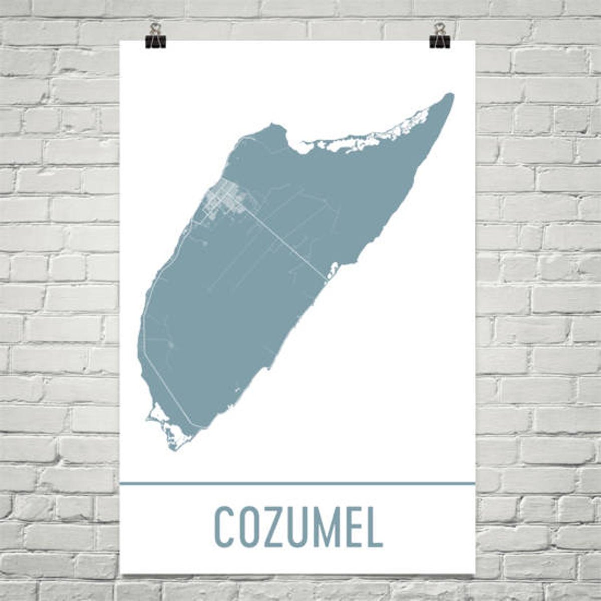 Aeticon Canvas Cozumel Map, Cozumel Art, Cozumel Print, Cozumel Mexico Poster, Cozumel Resorts, Mexico Gifts, Map of Mexico, Mexico Poster, Mexican Wedding