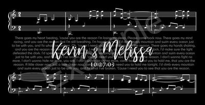 PERSONALIZED Black And White Custom Wedding Song Lyrics On Canvas - Ready To Hang, Home Decor Wall Art Gift Ideas, Valentine's Day Gift, Occasional Gifts Idea For Her/ Him