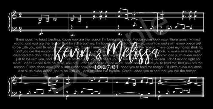 PERSONALIZED Black And White Custom Wedding Song Lyrics On Canvas - Ready To Hang, Home Decor Wall Art Gift Ideas, Valentine's Day Gift, Occasional Gifts Idea For Her/ Him