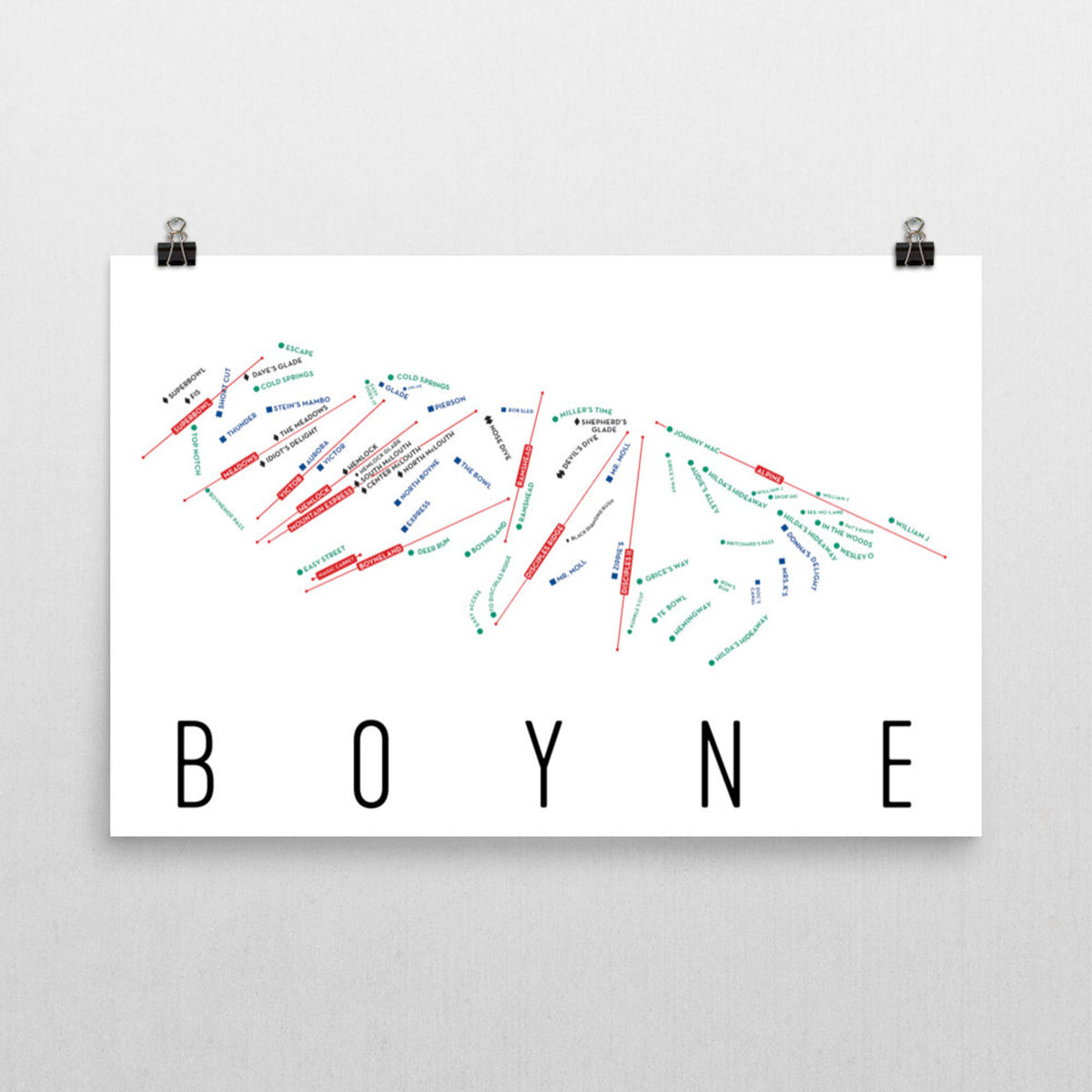 Aeticon Canvas Boyne Ski Map Art, Boyne Michigan, Boyne Trail Map, Michigan Art, Michigan Gifts, Michigan Decor, Michigan Print, Michigan Poster, Ski Art