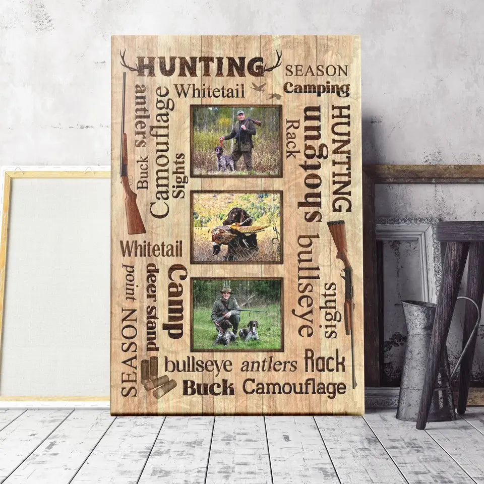 Personalized Canvas Prints, Custom Photo, Best Deer Hunter Gifts, Hunting Gifts, Gifts For Husband, For Dad, For Boyfriend Canvas