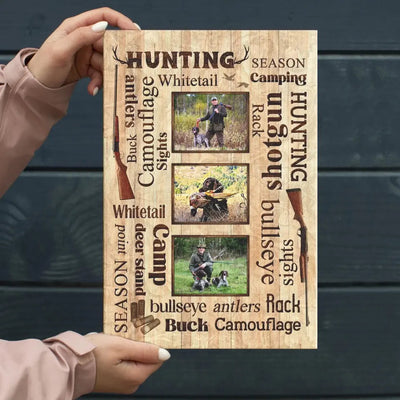 Personalized Canvas Prints, Custom Photo, Best Deer Hunter Gifts, Hunting Gifts, Gifts For Husband, For Dad, For Boyfriend Canvas