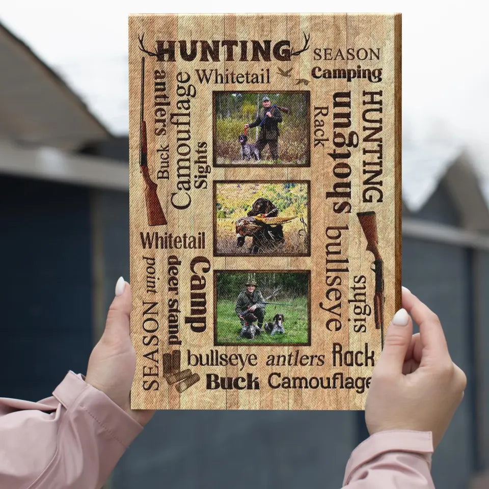 Personalized Canvas Prints, Custom Photo, Best Deer Hunter Gifts, Hunting Gifts, Gifts For Husband, For Dad, For Boyfriend Canvas