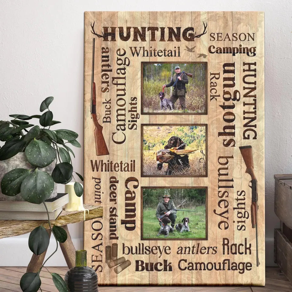 Personalized Canvas Prints, Custom Photo, Best Deer Hunter Gifts, Hunting Gifts, Gifts For Husband, For Dad, For Boyfriend Canvas