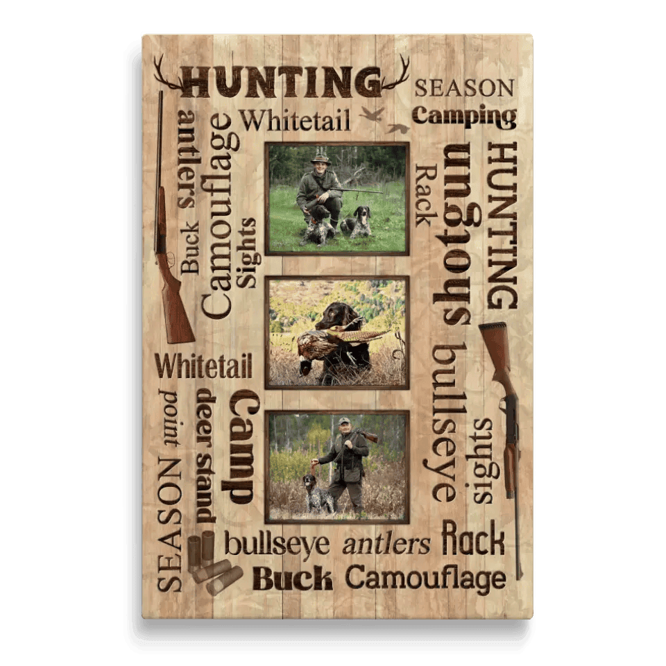Personalized Canvas Prints, Custom Photo, Best Deer Hunter Gifts, Hunting Gifts, Gifts For Husband, For Dad, For Boyfriend Canvas