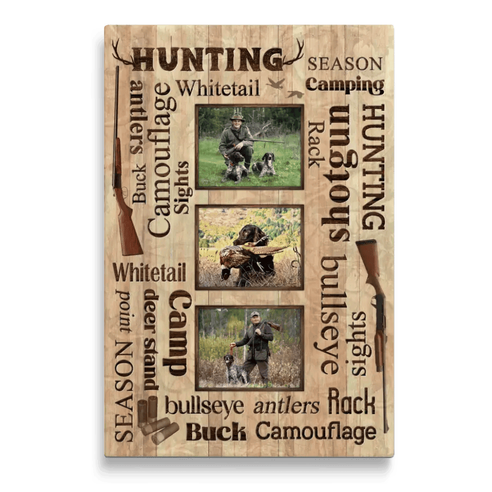 Personalized Canvas Prints, Custom Photo, Best Deer Hunter Gifts, Hunting Gifts, Gifts For Husband, For Dad, For Boyfriend Canvas