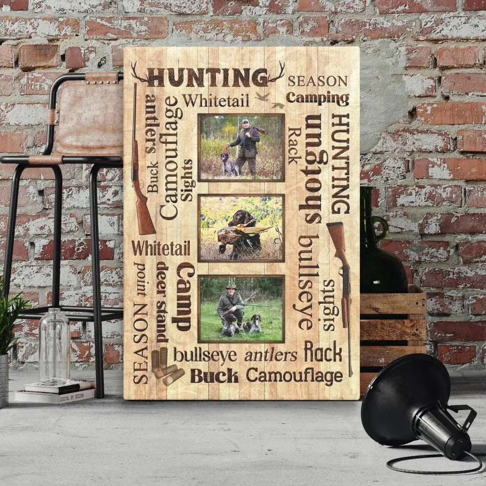 Personalized Canvas Prints, Custom Photo, Best Deer Hunter Gifts, Hunting Gifts, Gifts For Husband, For Dad, For Boyfriend Canvas