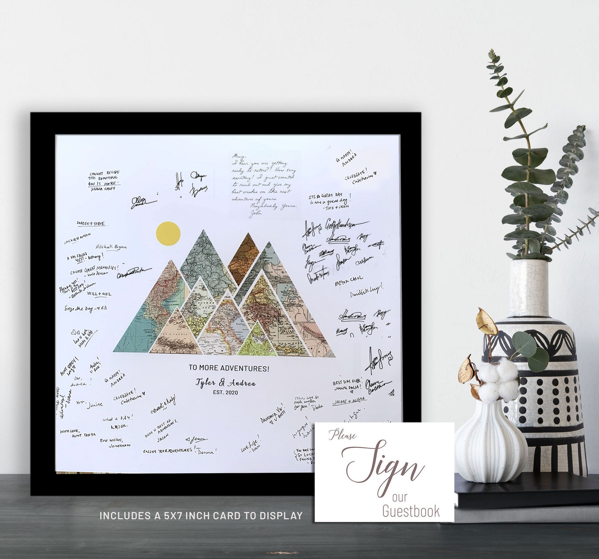 Aeticon Canvas Wedding Guestbook Alternative, Wedding Guestbook Sign, Wedding Guest Book, Guest Book Alternative, Custom City Map, Many Sizes, Unframed