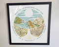 Gift For Couples, Anniversary Gift For Her/ Him, Wanderlust Poster Canvas Wall Art