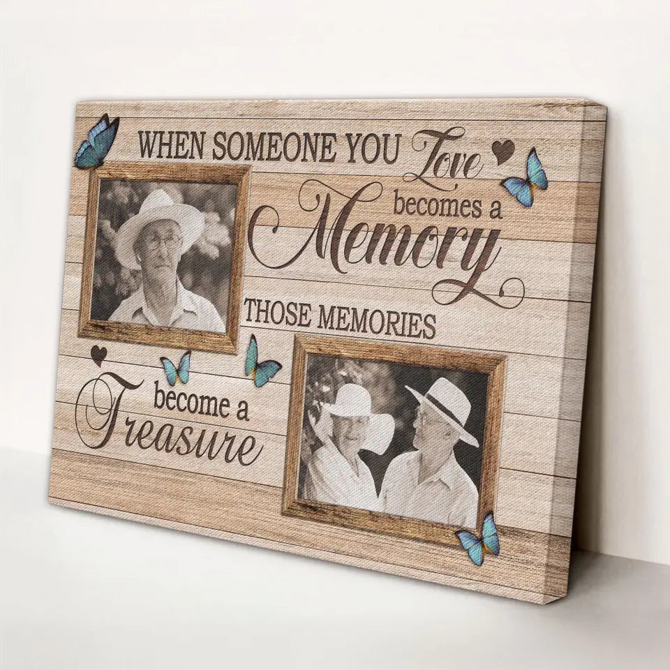 Personalized Canvas Prints, Custom Photo, Memorial Gifts, Bereavement Gifts, Remembrance Gifts, When Someone You Love Becomes A Memory Canvas
