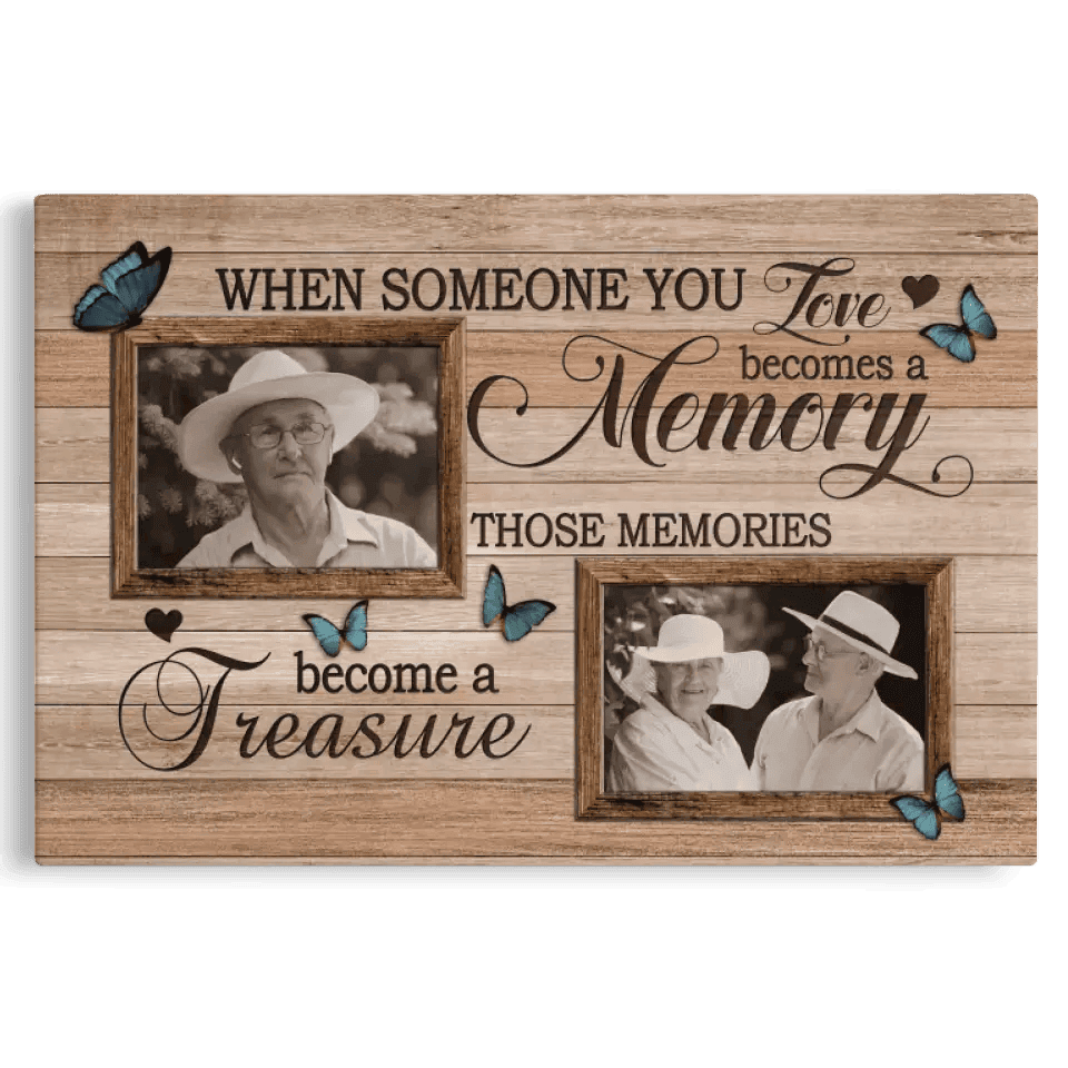 Personalized Canvas Prints, Custom Photo, Memorial Gifts, Bereavement Gifts, Remembrance Gifts, When Someone You Love Becomes A Memory Canvas