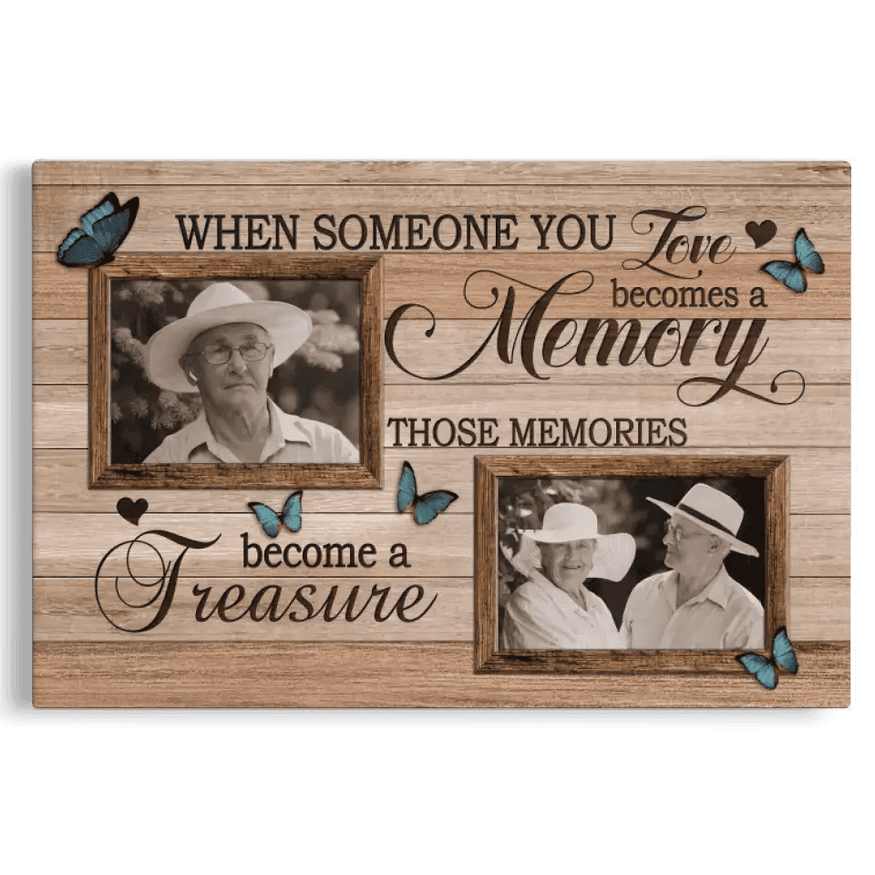 Personalized Canvas Prints, Custom Photo, Memorial Gifts, Bereavement Gifts, Remembrance Gifts, When Someone You Love Becomes A Memory Canvas